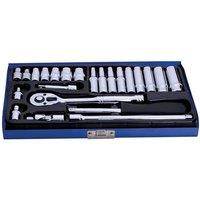 Bluespot Tools 1/4in Metric Socket Set, 24 Piece in Blue