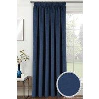 Enhanced Living 100% Blackout Luxury Supersoft Velvet Thermal Tape Top Door Curtain Panel in Blue | Size: 168 cm width x 214 cm drop