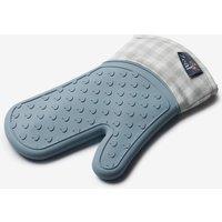 Zeal Steam Stop Silicone Single Oven Glove Gingham in Duck Egg Blue
