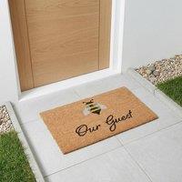 Garden Greatness Bee Our Guest Natural Coir Doormat | Size: 45 cm x 75 cm