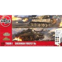 Airfix Classic Conflict Tiger 1/Sherman Firefly Model Kit