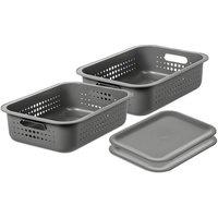 SmartStore d Basket 10' with lids x2 in Grey