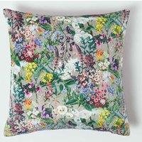 Homescapes Floral Botanical Garden Cushion 46 x 46 cm in Purple