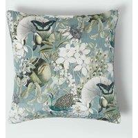Homescapes Floral Butterfly Garden Grey Cushion 46 x 46 cm