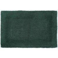 Homescapes Luxury Bath Mat Reversible 100% Cotton 1600GSM, 50 x 80cm, Extra Soft in Dark Green | Size: 50 x 80 cm