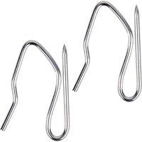 Neel Blue 50pcs Curtain Hook, Metal Drapery Track Hooks in Silver