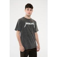Metallica Band Logo Limited Edition 999 Only Premium Wash T-Shirt in Grey | Size: Large
