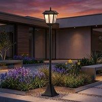 Garden Greatness Metro Solar Garden Lamp Post Light in Black | Size: 1 Pack