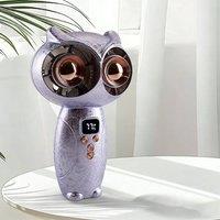 Obasyhig Owl Twin-Turbo Digital Display Fan in Purple