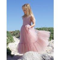 Lilly + Bo Girl's Flora in Dusty Rose Party or Flower Girl Dress in Pink | Size: 3-4 Years