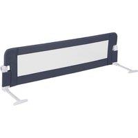 Costway Foldable Bed Rail Toddlers 152cm Swing Down Baby Bed Guard Rail-Grey in Grey