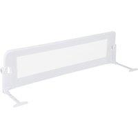 Costway Foldable Bed Rail Toddlers 152cm Swing Down Baby Bed Guard Rail-White in White