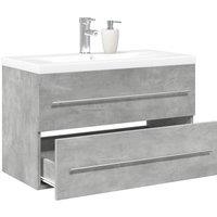 Berkfield Home 2 Piece Bathroom Furniture Set Concrete Grey Engineered Wood