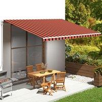 Berkfield Home Replacement Fabric for Awning Orange & Brown 5x3.5 m