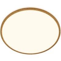 BRILONER Bathroom LED Ceiling Light Lamp IP44 Wood Frame 33cm 18W 1850lm in Brown