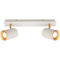 BRILONER 2 Way Spotlight Ceiling Light Bedroom Hallway Lamp GU10 Grey Coffee in Light Brown
