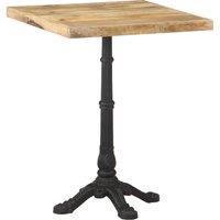 Berkfield Home Bistro Table 60x60x77 cm Rough Mango Wood in Brown | Size: 60 x 60 x 77 cm