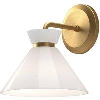 Netlighting Alora Mood Halston Dome Wall Lamp Contemporary Brushed Gold 1x E14