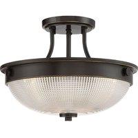 Netlighting Mantle 2 Light SemiFlush Palladian Bronze E27