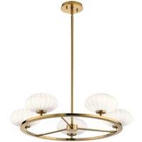Netlighting Kichler Pim Globe Pendant Ceiling Light Fox Gold 3000K IP44