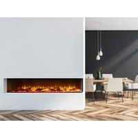 Acantha Fires & Fireplaces Acantha Aspire 150 Corner View Media Wall Electric fire in Black