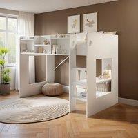 Flair Wizard Mid High Sleeper Bed in White | Size: Single