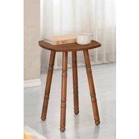 MH London Solid Mango Wood Side Table, Free-Form Bedside End Table for Living Room & Bedroom - Spritz in Walnut