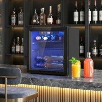 HOMCOM 12 Bottle Wine Cooler, Tabletop Drinks Wine Fridge, Black