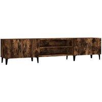 Berkfield Home TV Cabinet Smoked Oak 180x31.5x40 cm Engineered Wood in Brown
