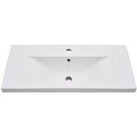 Berkfield Home Elegant Built-in Basin 81x39.5x18.5 cm Ceramic White