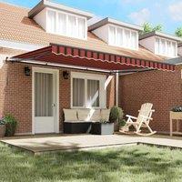 Berkfield Home Manual Retractable Awning Orange & Brown 450x350 cm