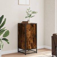 Berkfield Home Sideboard Smoked Oak 35.5x35x76 cm Engineered Wood & Metal in Brown