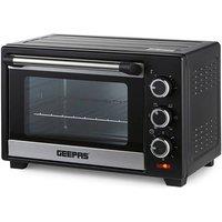Geepas 19L Electric Mini Oven with Rotisserie, 1280W, 6 Functions in Black