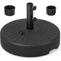 Costway 50 cm Fillable Round Umbrella Base Stand Patio Umbrella Holder in Black