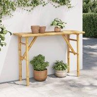 Berkfield Home Console Table 115x39x75 cm Bamboo in Brown | Size: 115 x 39 x 75 cm