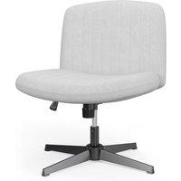Gartistgo Ergonomic Cross-Legged Swivel Office Chair Armless Height Adjustable in Grey