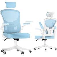 Gartistgo Ergonomic Mesh Office Chair with Adjustable Headrest & Lumbar Support in Blue
