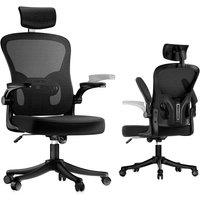 Gartistgo Ergonomic Mesh Office Chair with Adjustable Headrest & Lumbar Support in Black