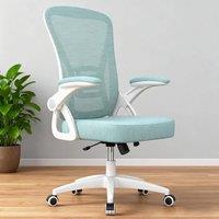 Gartistgo Ergonomic Mesh Office Chair with Flip-Up Arms & Lumbar Support in Mint