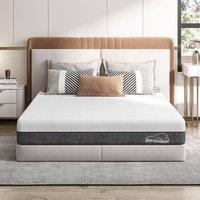 Gartistgo Dual-Layer Memory Foam Mattress, Breathable Gel Top, 15CM in Grey | Size: Small Double