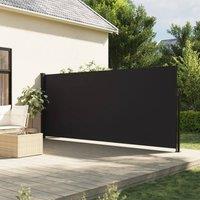 Berkfield Home Retractable Side Awning Black 180x500 cm