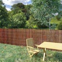 Berkfield Home Willow Fence 300x100 cm in Brown