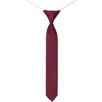 Paisley of London Men's Childrens elasticated skinny tie - Burgundy self dot