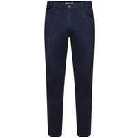 Smart Living Men's Men's Straight Fit Denim Jeans Classic Cotton Stretch Zip Fly Pants in Indigo | Size: 34