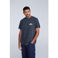 Animal Men's 'Chase' Graphic Cotton Casual Short Sleeve Lightweight Top in Navy | Size: Medium