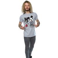 Disney Men's Jump & Wink Mickey Mouse T-Shirt in Grey | Size: 3XL