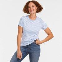 Lands' End Women's Short Sleeve Micro Rib Mini T-Shirt in Pale Blue | Size: 16-18