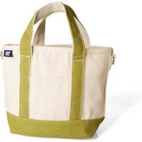 Lands' End Women's Small Zip Top Canvas Tote Bag in Off-White