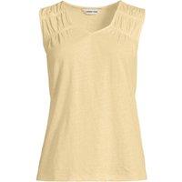 Lands' End Women's Linen Blend Sleeveless Top in Lemon | Size: 16-18