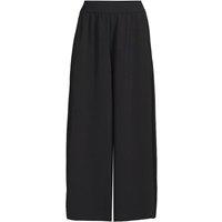 Lands' End Women's Plus Creaseless Cropped Palazzo Trousers in Black | Size: 3XL